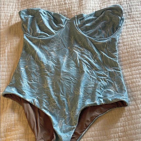 acacia swimwear Other - Acacia Swimwear Blue Floral One Piece